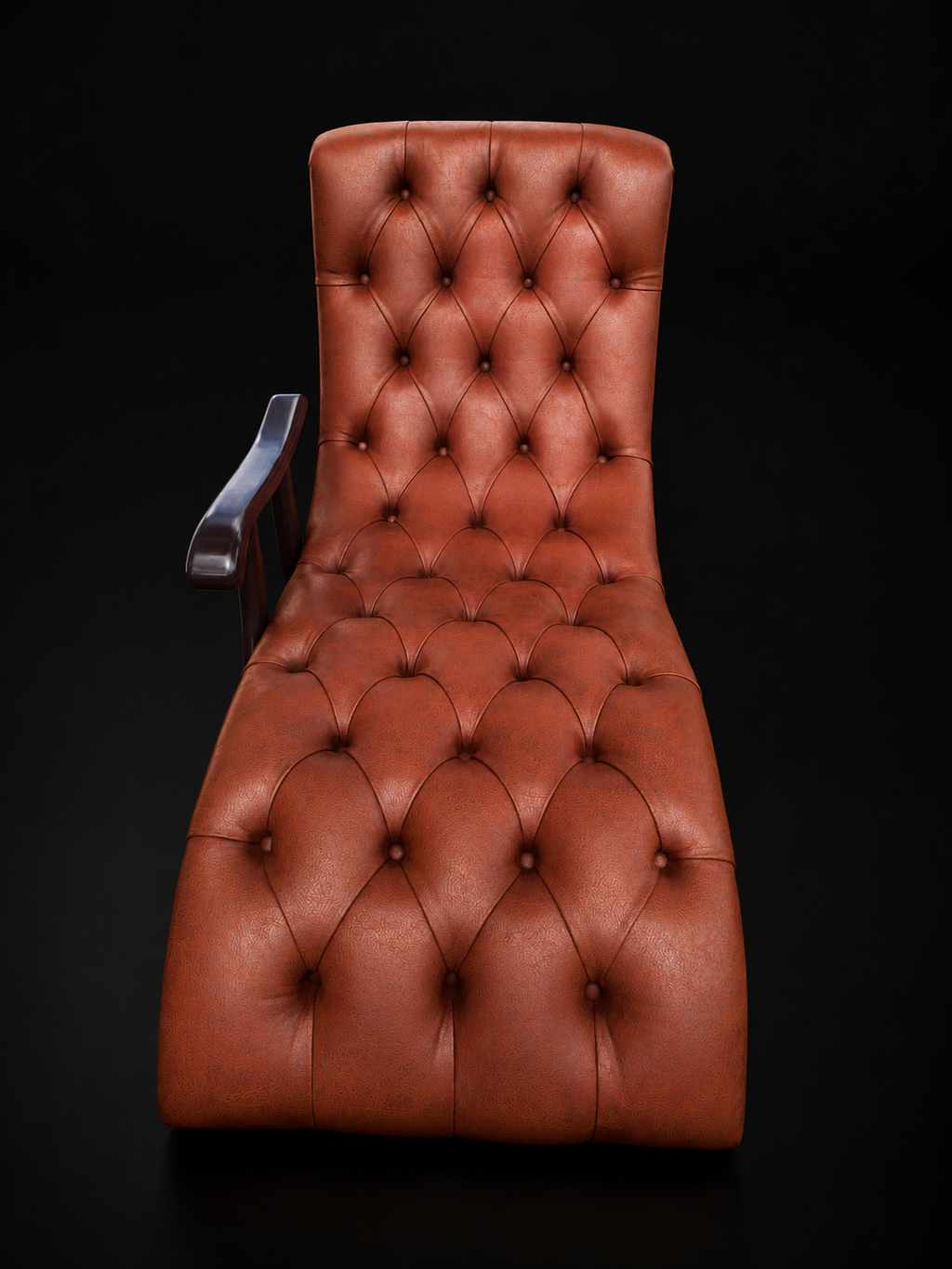 Chesterfield Sallanan Uzanma Koltuğu – Kapitone Deri, Lüks Tasarım